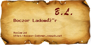 Boczor Ladomér névjegykártya